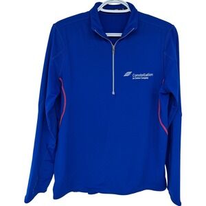 Ralph Lauren RLX 1/4 Zip Womens Large Blue Orange Performance Constellation Golf